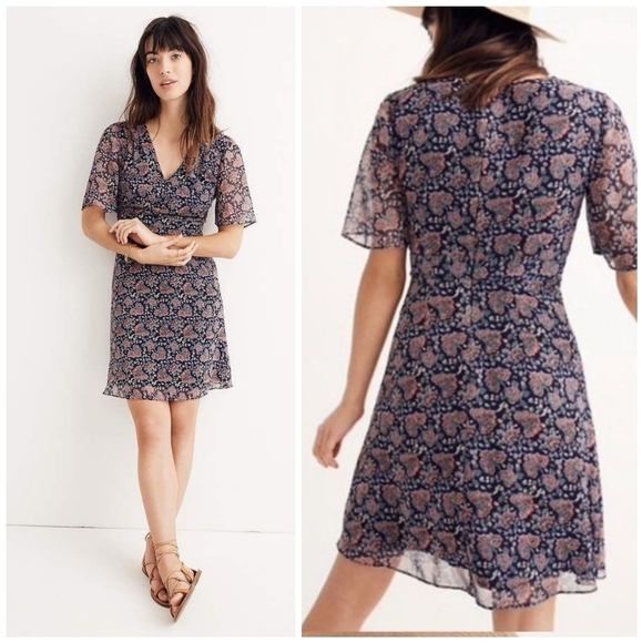 madewell orchard flutter sleeve dress